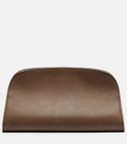 The Row Peggy Small leather clutch
