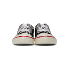 Marni Black and Off-White Painted Low Top Sneakers