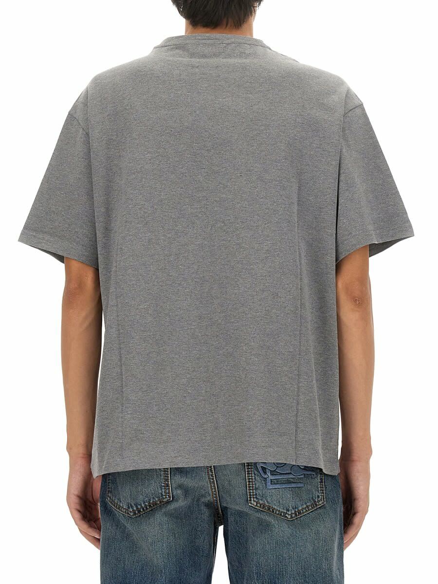 Tシャツ・カットソー Etro T-Shirt With Pegasus Embroidery Etro Black T-shirt With Pegasus Embroidery In Multicolor