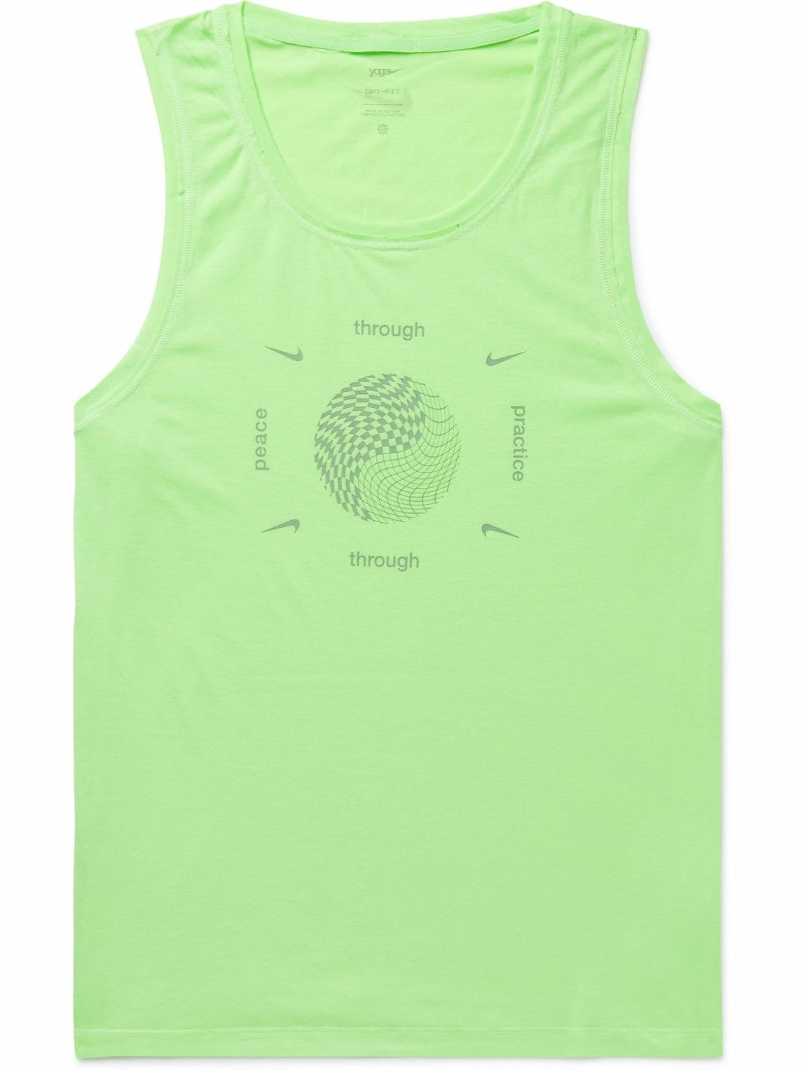 Photo: Nike Training - Yoga Printed Dri-FIT Tank Top - Green