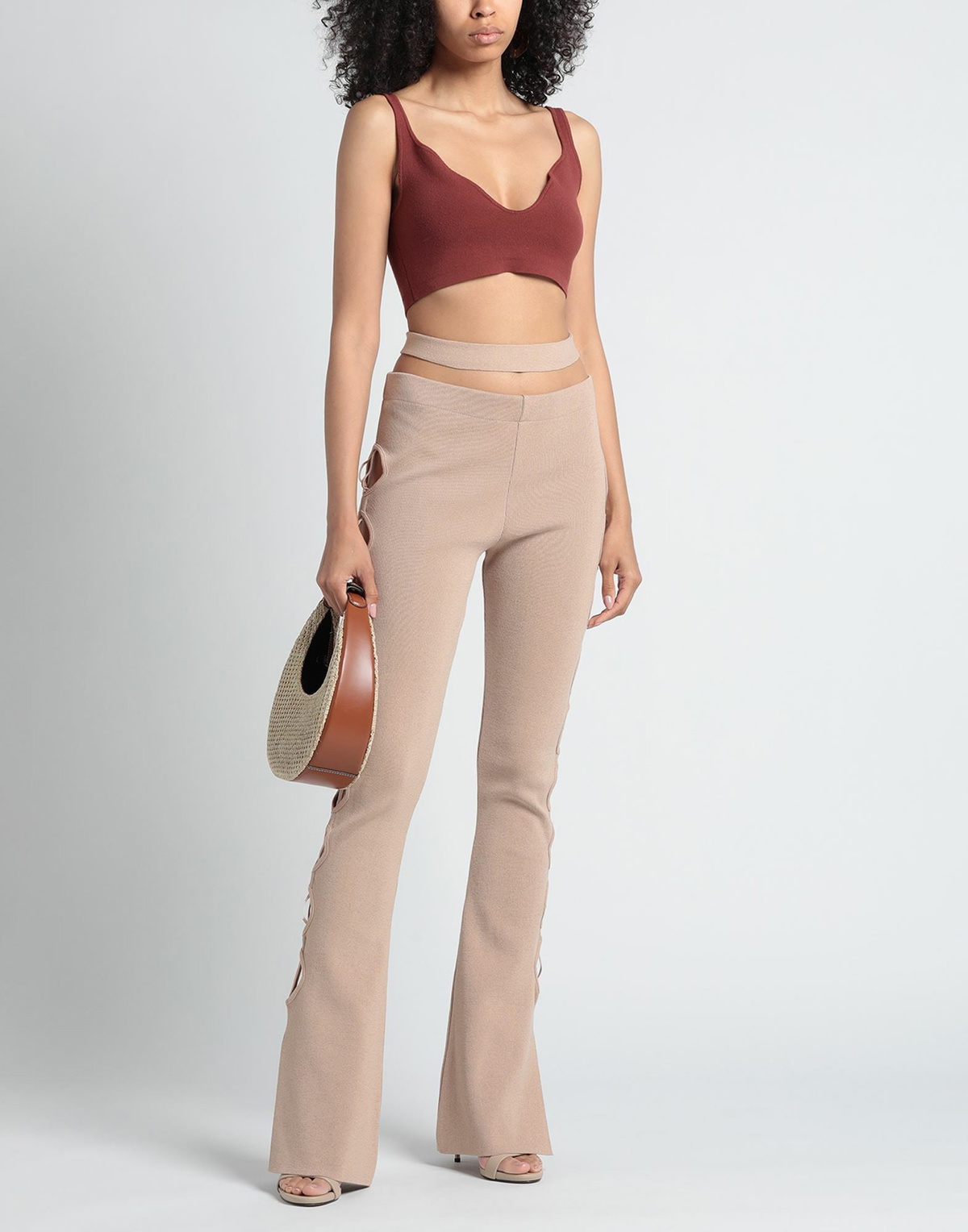 Andreādamo Womens Pants Sand