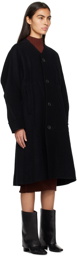 ISSEY MIYAKE Black Paneled Coat
