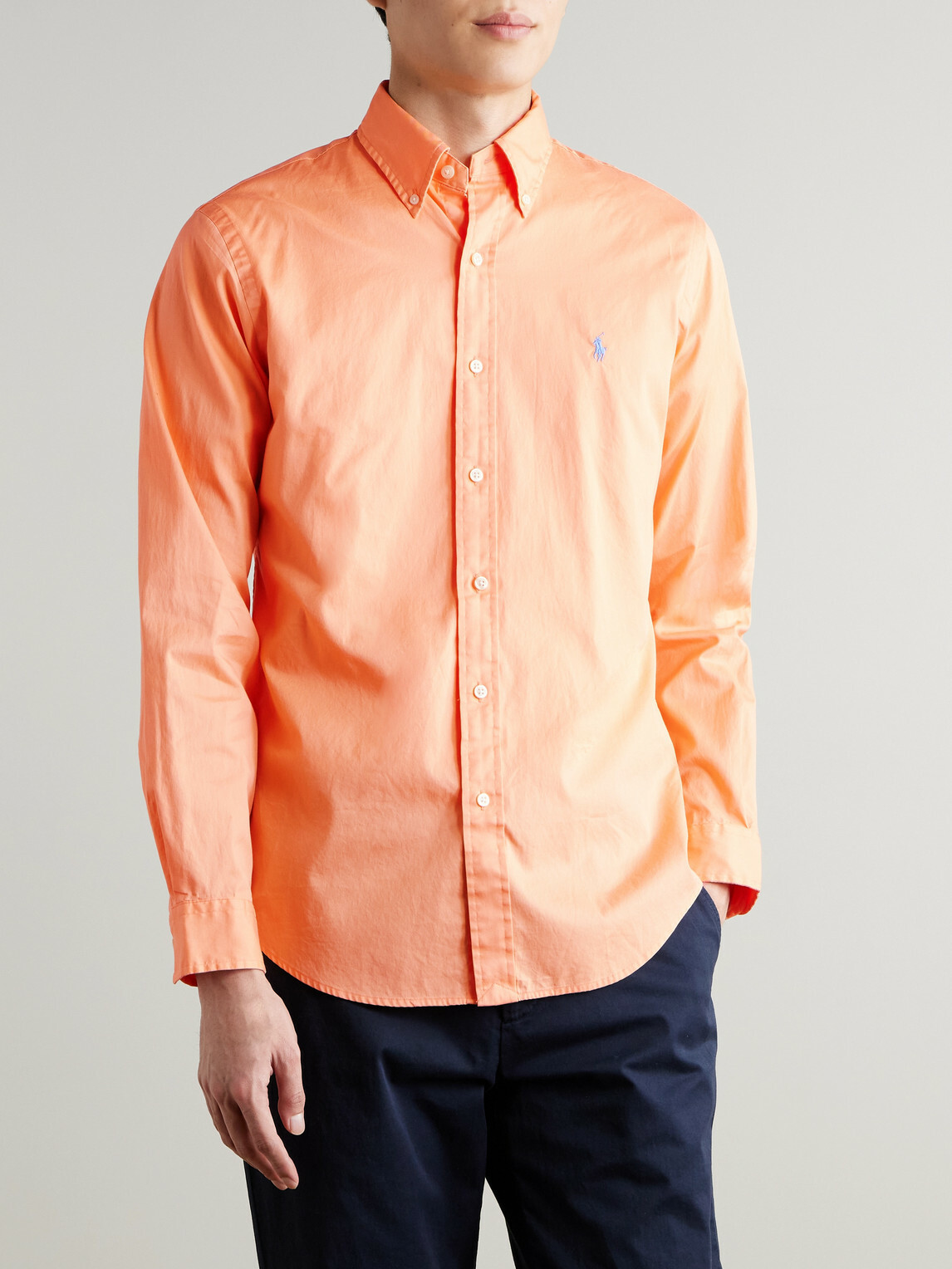 Polo Ralph Lauren - Logo-Embroidered Cotton Shirt - Orange