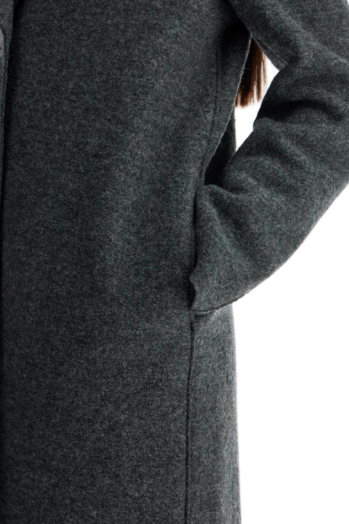 コート HARRIS WHARF LONDON single-breasted wool coat in boiled HARRIS WHARF LONDON single-breasted wool coat in boiled Grey
