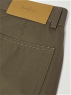 SECOND / LAYER - El Valluco Straight-Leg Cotton-Blend Trousers - Brown