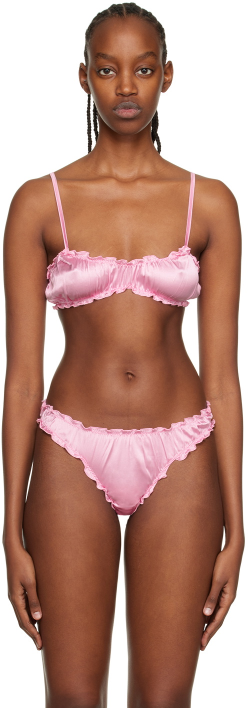 softandwet SSENSE Exclusive Pink Frilled Bra