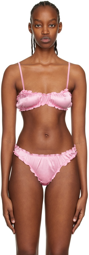 Photo: softandwet SSENSE Exclusive Pink Frilled Bra