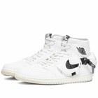 Air Jordan Men's 1 Utility Sneakers in White/Black/Sail