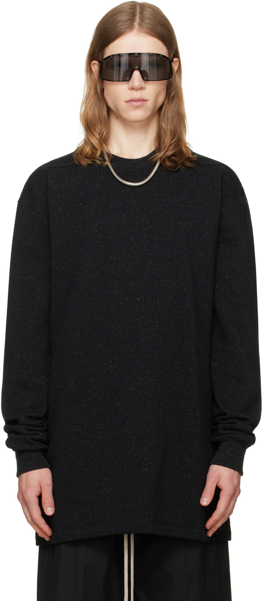 Rick Owens Black Tower Jumbo LS Sweatshirt