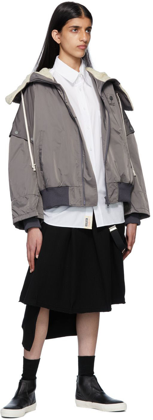 Regulation Yohji Yamamoto Gray Detachable Sleeves Jacket