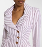 Vivienne Westwood Drunken Tailored striped cotton jacket