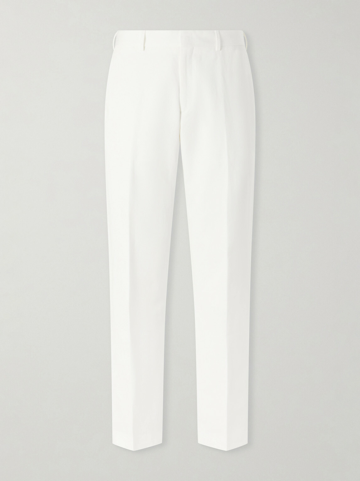 Paul Smith - Straight-Leg Cotton and Linen-Blend Twill Trousers - White