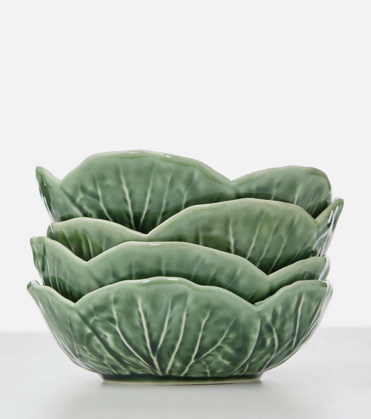 Bordallo Pinheiro Cabbage set of 4 earthenware bowls