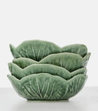 Bordallo Pinheiro Cabbage set of 4 earthenware bowls
