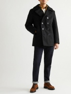 Schott - Melton Wool-Blend Peacoat - Black