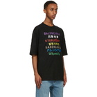 Balenciaga Black Languages Medium Fit T-Shirt