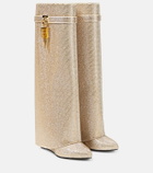 Givenchy Shark Lock embellished knee-high boots