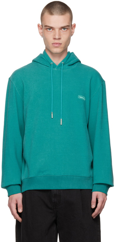 Photo: Solid Homme Green Embroidered Hoodie