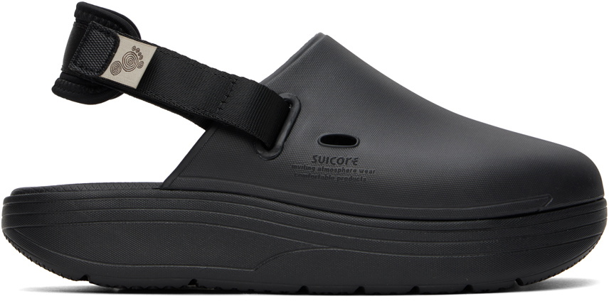 Suicoke Black Cappo Slippers Suicoke