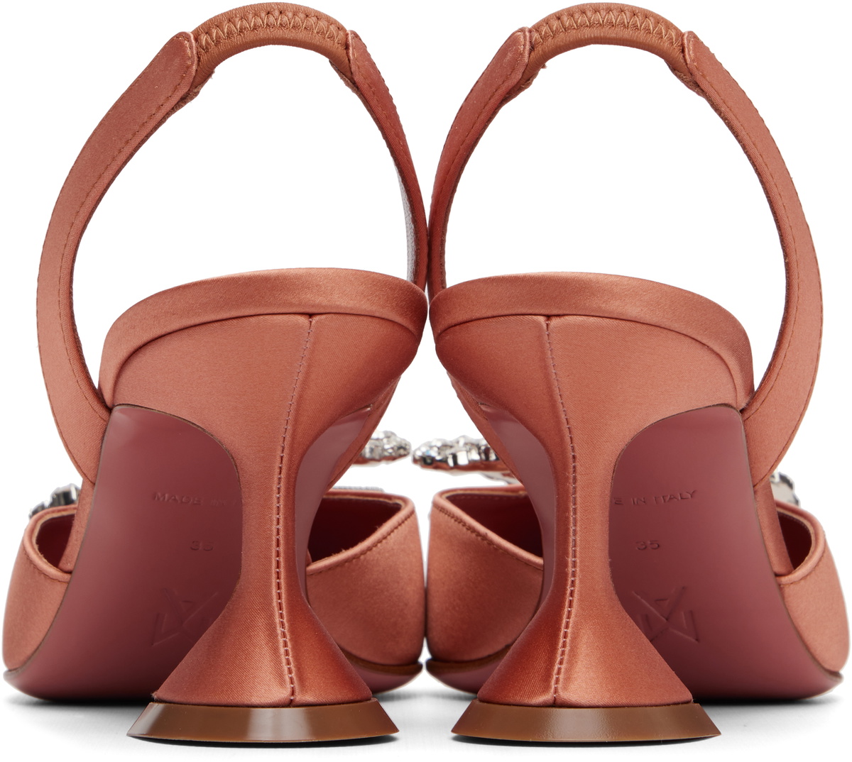 Amina Muaddi Pink Rosie Sling 70 Heels