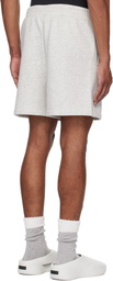 SKIMS Gray Cotton Fleece Relaxed Shorts