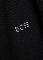 Boss Waffle Cotton-blend T-shirt Black