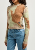 Nanushka Fanni Patterned Brushed-knit Jumper Multicoloured