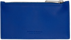 Bottega Veneta Blue Intrecciato Zipped Card Holder