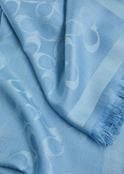 Coach Signature C Logo-jacquard Scarf - Blue - One Size