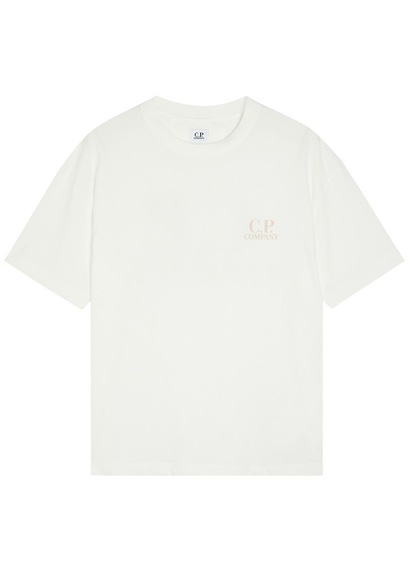 Photo: C.P. Company Logo Print Cotton T-shirt White