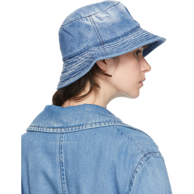 MM6 Maison Margiela Blue Denim Bucket Hat MM6 Maison Margiela display picture 1