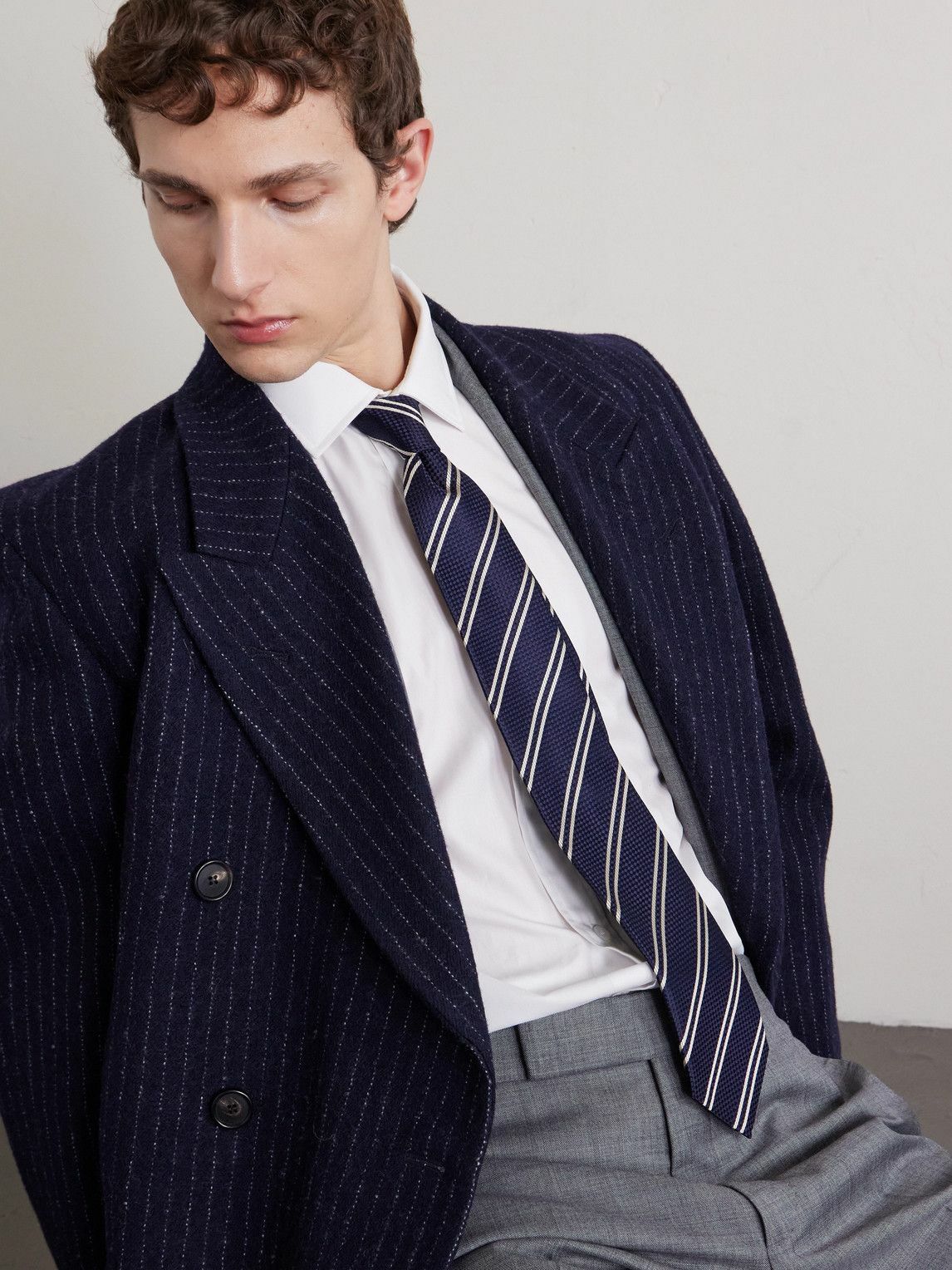 TOM FORD - 8cm Striped Silk-Jacquard Tie