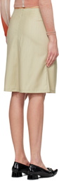 Serapis Beige Jewel Rudder Midi Skirt