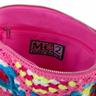 MC2 Saint Barth Parisienne Pink Crochet Pouch Bag With Saint Barth Embroidery
