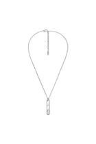 Diesel Stainless Steel Pendant Necklace - Necklaces - Unisex - Silver