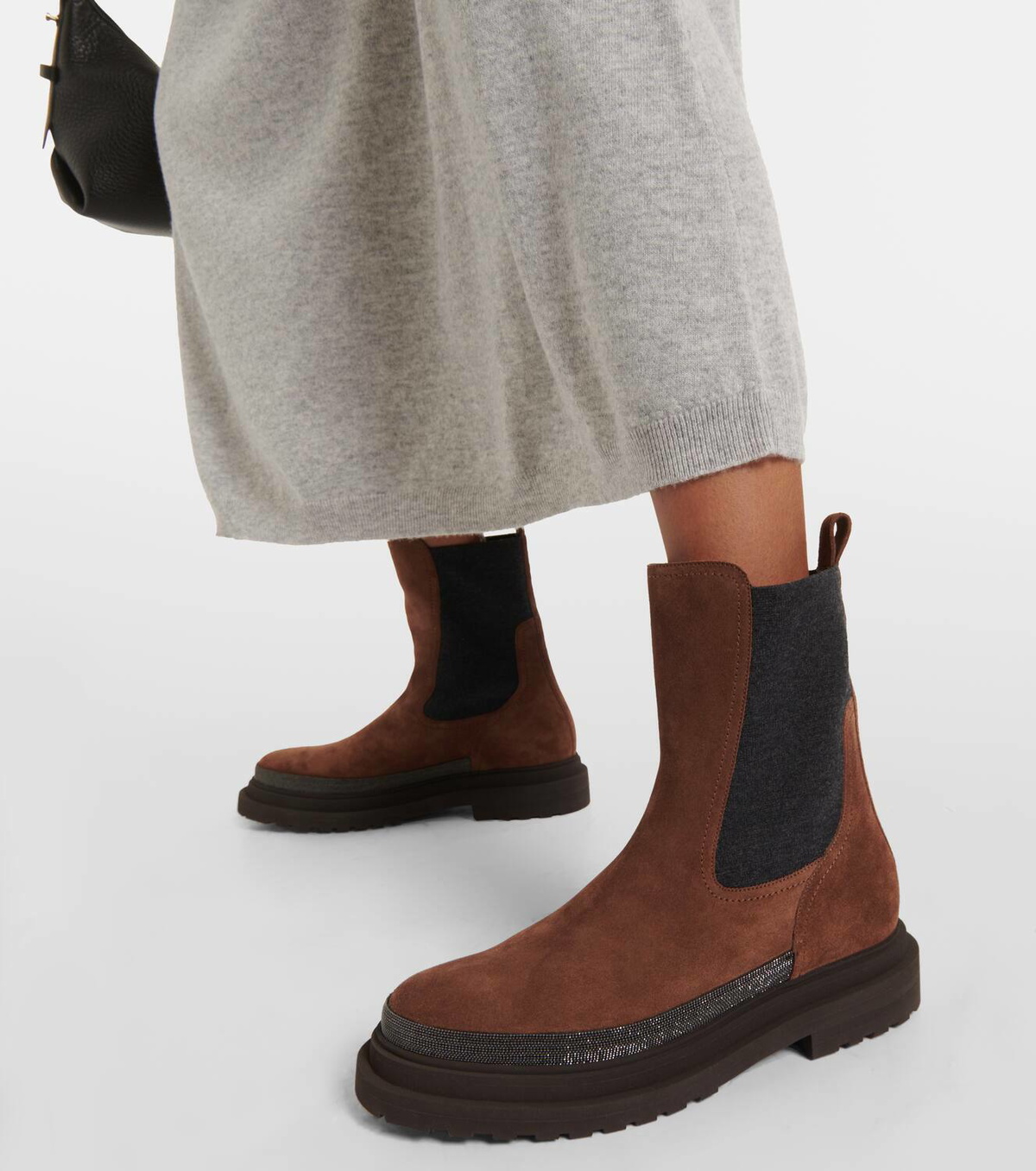 Brunello Cucinelli Monili suede Chelsea boots