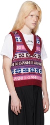 GANNI Multicolor Jacquard Vest