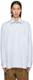 Camiel Fortgens White & Blue Check Raw Shirt