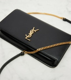 Saint Laurent Cassandre leather phone pouch