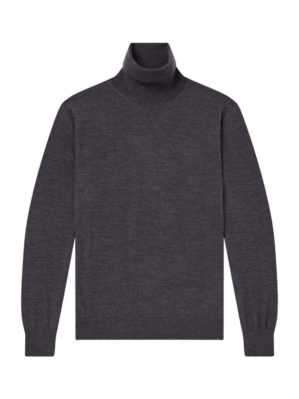 Photo: Canali - Wool Rollneck Sweater - Gray