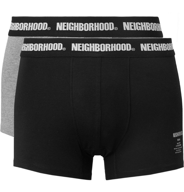 Photo: Neighborhood - Two-Pack Stretch Cotton-Blend Boxer Briefs - Black