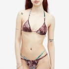 Miaou Women's Amada Swimsuit Bottom in Median Paisley Burgundy