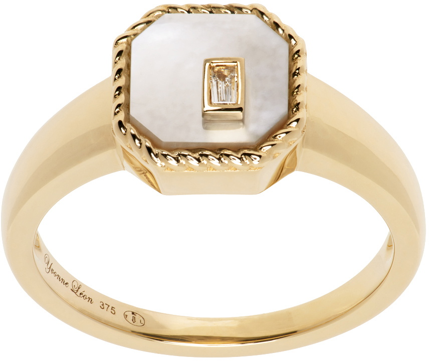【関税込み】Yvonne Leon ゴールド Baby Chevaliere Octo リング Yvonne Léon Gold Baby Chevalière Octo Ring Yvonne Leon