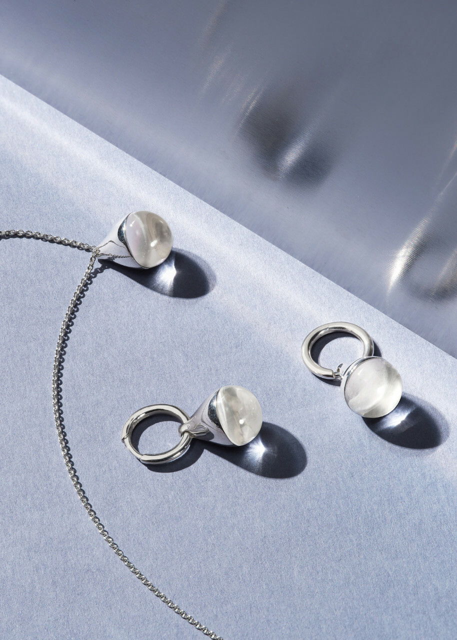Otiumberg Stilla Quartz Sterling Silver Drop Earrings - One Size