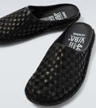 Comme des Garçons Homme x VIBAe leather and suede mules