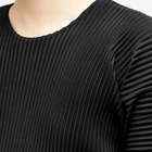 Homme Plissé Issey Miyake Men's Pleated Long Sleeve T-Shirt in Black