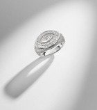 Shay Jewelry 18kt white gold (750/1000) pinky ring with diamonds