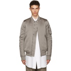 Rick Owens Grey Down Flight Bomber Jacket