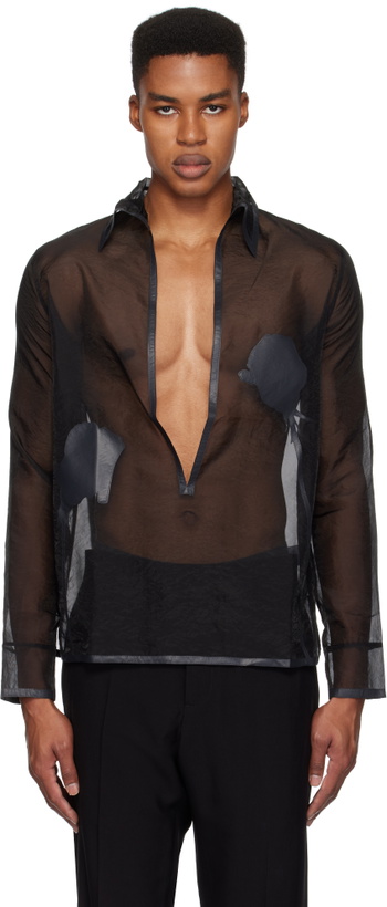 Photo: Ludovic de Saint Sernin Black Alan Organdy Shirt