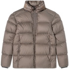 Moncler Men's Cevenne Garment Dyed Down Jacket in Grey